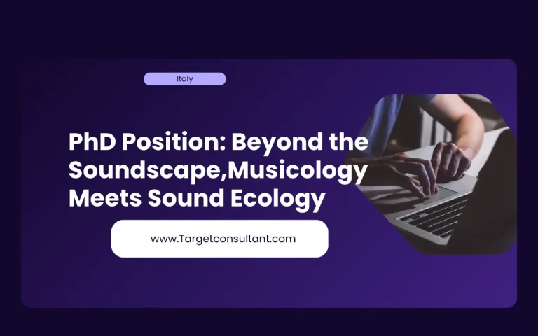 Illustration of a researcher recording ambient sounds in Matera’s Sassi district, working on a PhD project titled “Beyond the Soundscape” at Conservatory of Music Gesualdo da Venosa